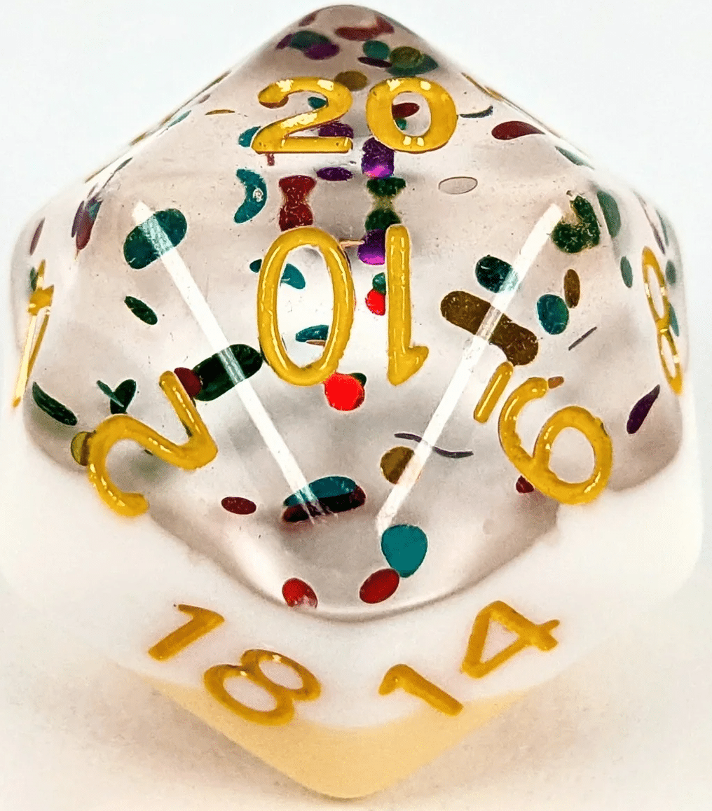 Roll 4 Initiative Birthday Wishes XL D20 30mm image 0